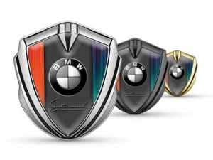 BMW Metallico Emblema Badge Ispirato Corse Lucido